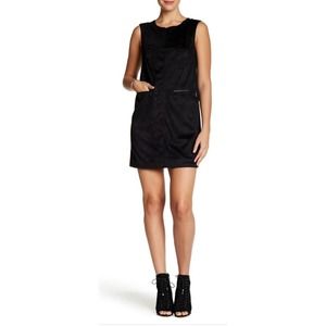 RACHEL ROY | SUEDE SLEEVELESS POCKETS SHORT MINI SHIFT DRESS JUMPER WOMEN SIZE 8